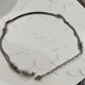 Brighton chain belt in silver and gold. Size S. But adjustable per links.